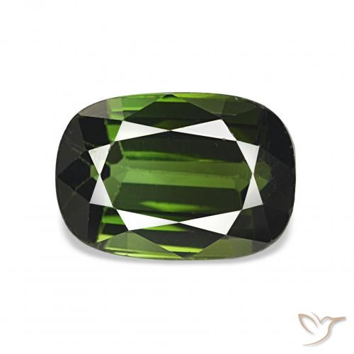 2.47ct أخضر الغابة غامق تورمالين, وسادة, قليلا جدا