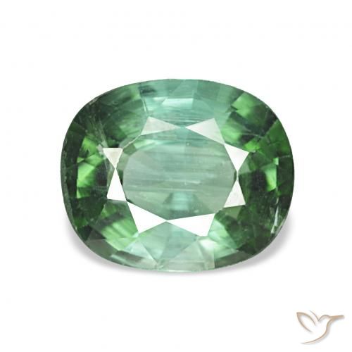 1.53ct اخضر فاتح تورمالين, وسادة, قليلا جدا