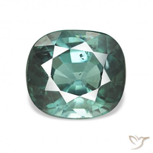1.87ct أخضر أزرق داكن تورمالين, وسادة, قليلا جدا