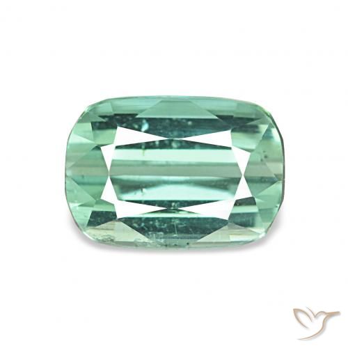 1.75ct أخضر أزرق فاتح تورمالين, وسادة, قليلا جدا