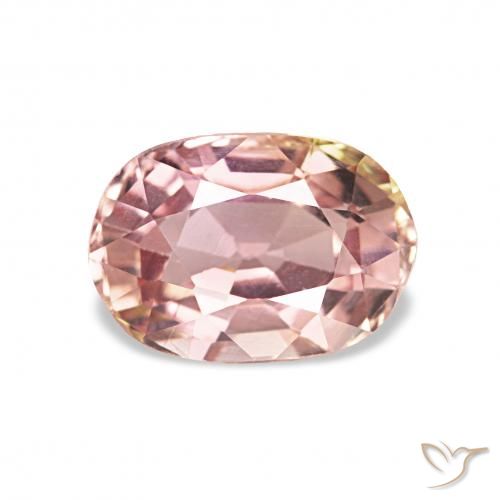 1.23ct وردى زهرى فاتح تورمالين أحجار كريمة, بيضوي, قليلا جدا