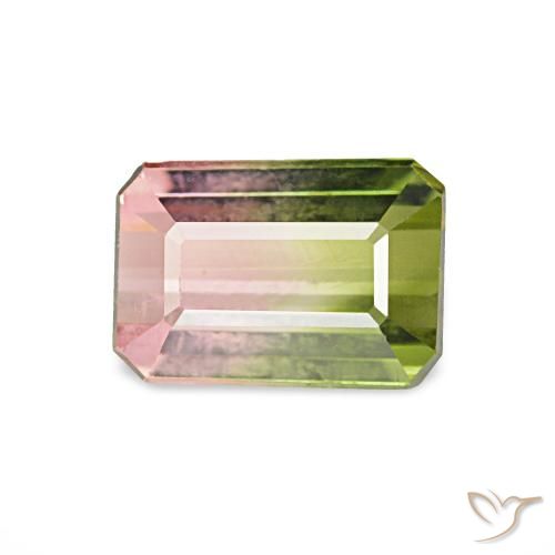 0.93ct بطيخى تورمالين, قص الزمرد, قليلا جدا