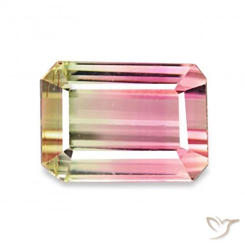 1.73ct بطيخى تورمالين, قص الزمرد, VVS-VS