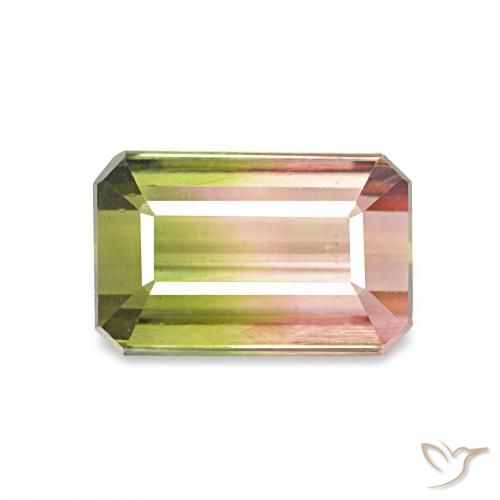 1.32ct بطيخى تورمالين, قص الزمرد, VVS-VS