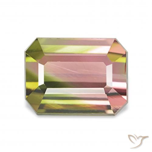 2.45ct بطيخى تورمالين, قص الزمرد, VVS