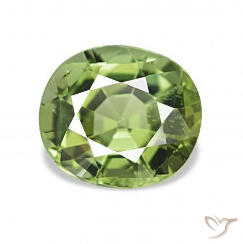 1.31ct أخضر دافئ تورمالين, بيضوي, VVS-VS
