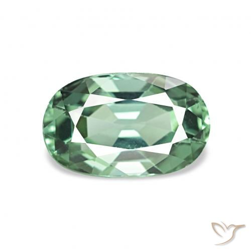 1.11ct أخضر نعناعى فاتح تورمالين, بيضوي, VVS-VS