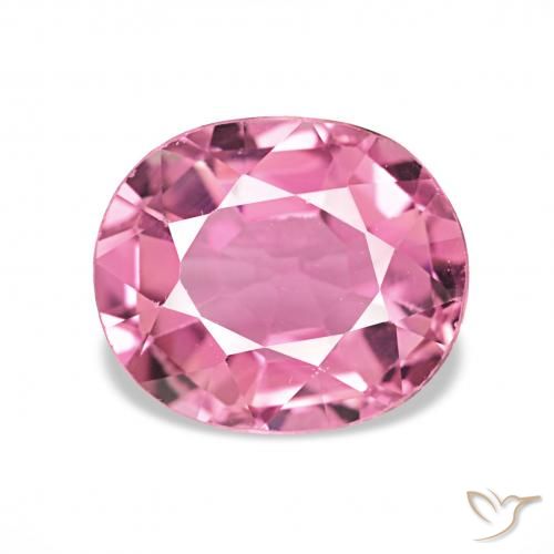 1.54ct وردي فاقع تورمالين أحجار كريمة, بيضوي, VVS-VS