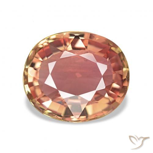 تورمالين متعدد الألوان طبيعي، بيضوي، 1.60 قيراط، VVS
