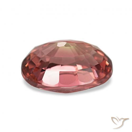 تورمالين متعدد الألوان طبيعي، بيضوي، 1.60 قيراط، VVS