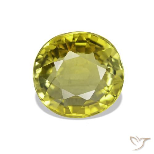 1.73ct أخضر ترابى دافئ تورمالين, بيضوي, VVS