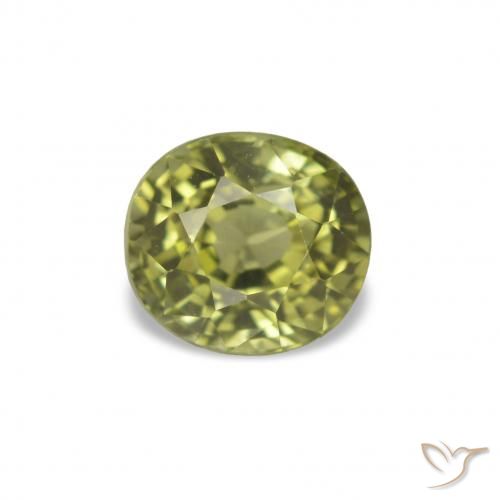1.47ct أخضر الغابة دافئ تورمالين, بيضوي, VVS-VS