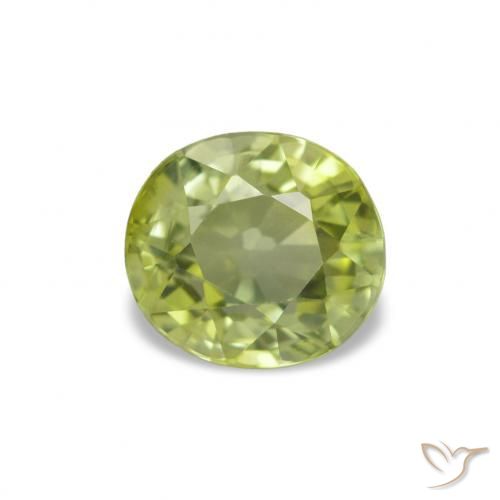 1.34ct أخضر زيتوني تورمالين, بيضوي, VVS-VS