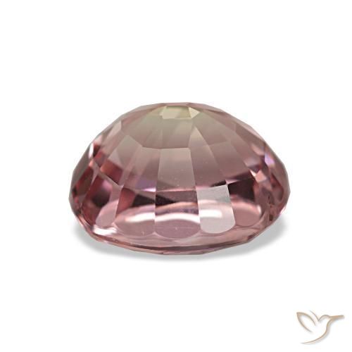 تورمالين طبيعي بلون Medium Light-Pink، وزن ‎1.84‎ قيراط، شكل بيضاوى، مقاس ‎7.6x7.2‎ مم