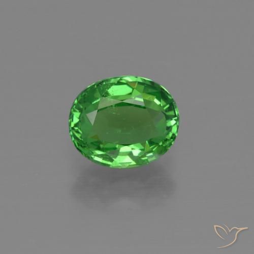 1.21ct طبيعي اخضر زاهى عقيق تسافوريت, بيضوي, قليلا جدا