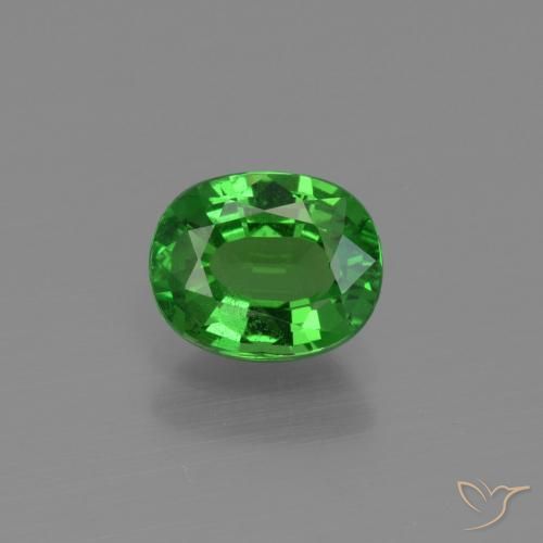1.10ct طبيعي أخضر كهربائى عقيق تسافوريت, بيضوي, قليلا جدا