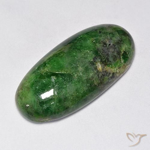 33.54ct طبيعي أخضر غامق عقيق تسافوريت, بيضوي, غير شفاف