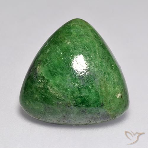 22.65ct طبيعي أخضر الغابات عقيق تسافوريت, مثلثى, غير شفاف