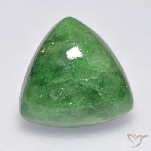 8.51ct طبيعي أخضر عقيق تسافوريت, مثلثى, نصف شفاف