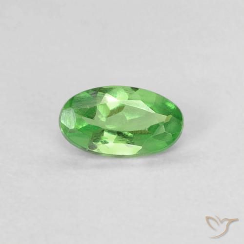 0.22ct طبيعي أخضر حيوي عقيق تسافوريت, بيضوي, VVS