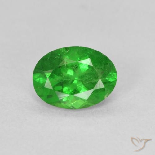 1.10ct طبيعي أخضر كهربائى عقيق تسافوريت, بيضوي, VS-SI