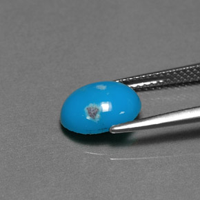 فيروزي أزرق طبيعي، قصة بيضاوى، 1.94 قيراط، غير شفاف