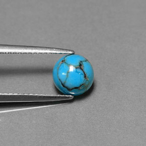 فيروزي أخضر أزرق طبيعي، قصة دائرى، 0.96 قيراط، غير شفاف