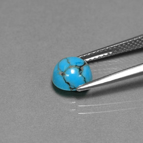 فيروزي أخضر أزرق طبيعي، قصة دائرى، 0.96 قيراط، غير شفاف