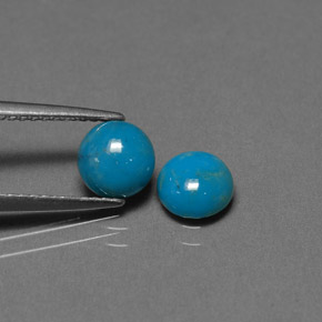 أحجار فيروزي أزرق طبيعية، قصة دائرى، غير شفاف، وزنها  قيراط