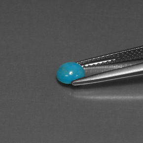 فيروزي أزرق طبيعي، قصة دائرى، 0.39 قيراط، غير شفاف