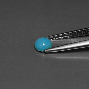 فيروزي أخضر أزرق طبيعي، قصة دائرى، 0.39 قيراط، غير شفاف