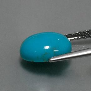 فيروزي أزرق طبيعي، قصة بيضاوى، 4.03 قيراط، غير شفاف
