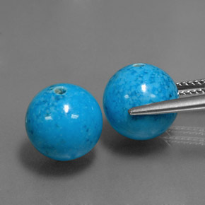 أحجار فيروزي أزرق طبيعية، جسم كروى / الكرة، غير شفاف، وزنها  قيراط