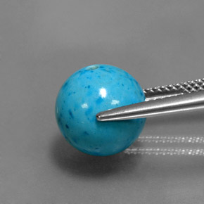 فيروزي أزرق طبيعي، جسم كروى / الكرة، 7.72 قيراط، غير شفاف