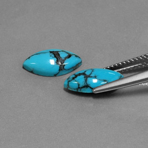 أحجار فيروزي أزرق طبيعية، ماركيز، غير شفاف، وزنها  قيراط