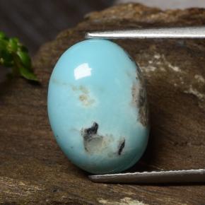 فيروزي أزرق طبيعي، قصة بيضاوى، 4.19 قيراط، غير شفاف