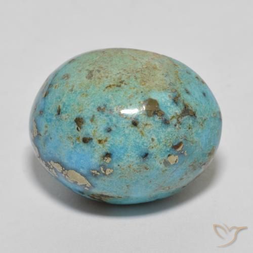 فيروزي أخضر رغوة البحر طبيعي، قصة بيضاوى، 20.37 قيراط، غير شفاف