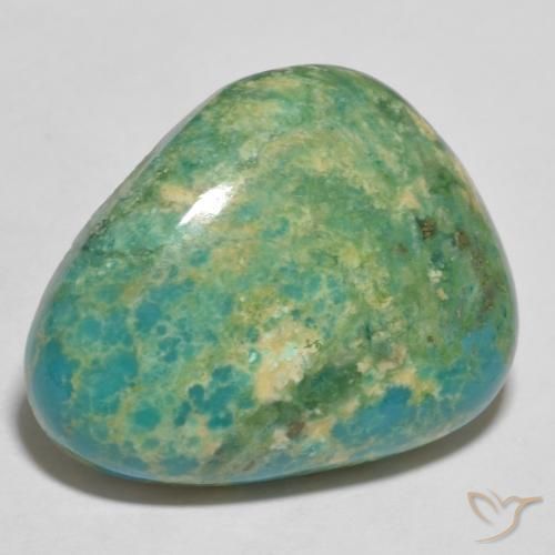 14.63ct طبيعي أخضر أزرق فاتح-متوسط فيروز, مثلثى, غير شفاف