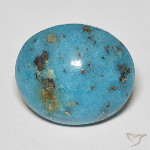 19.71ct طبيعي شرشيرى فيروز, بيضوي, غير شفاف