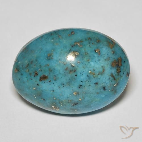 25.93ct طبيعي أزرق مخضر متوسط فيروزي, بيضوي, غير شفاف