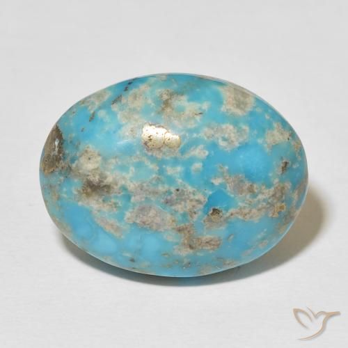 23.17ct طبيعي أزرق مخضر متوسط فيروزي, بيضوي, غير شفاف