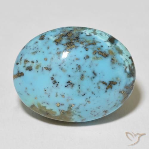 25.73ct طبيعي أخضر أزرق فاتح فيروز, بيضوي, غير شفاف