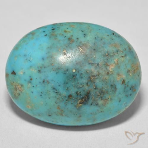 27.07ct طبيعي أخضر مزرق فيروز, بيضوي, غير شفاف