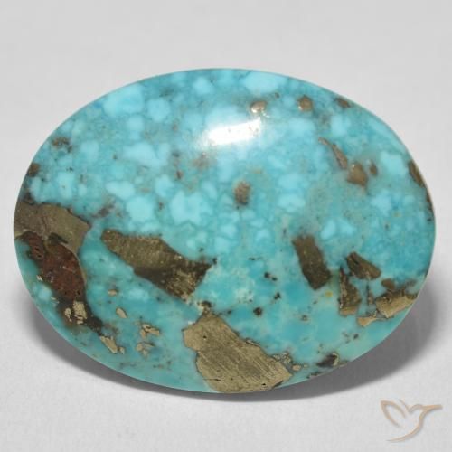 28.41ct طبيعي أزرق مخضر متوسط فيروز, بيضوي, غير شفاف