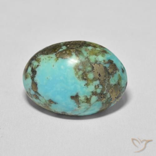 20.88ct طبيعي أزرق أخضر فيروز, بيضوي, غير شفاف