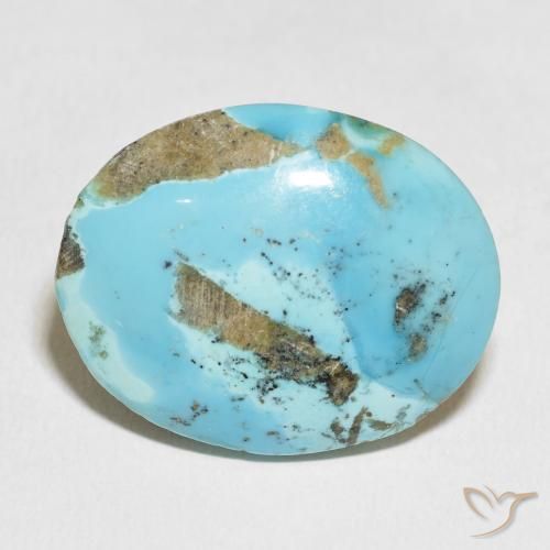 45.84ct طبيعي أخضر أزرق لامع فيروز, بيضوي, غير شفاف