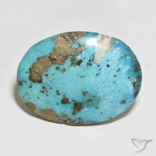 52.75ct طبيعي أزرق أخضر فيروزي, بيضوي, غير شفاف