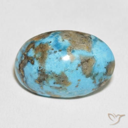 27.55ct طبيعي ازرق مخضر فيروز, بيضوي, غير شفاف