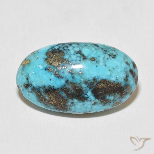 26.38ct طبيعي أخضر أزرق فيروز, بيضوي, غير شفاف