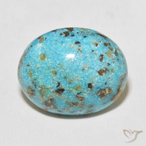 26.96ct طبيعي أخضر أزرق فيروز, بيضوي, غير شفاف